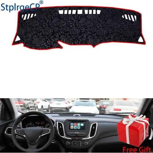 Rose Pattern Non-slip Car Dashboard Cover Dash Mat Pad DashMat ANti-UV Car Sticker for Chevrolet Equinox 2018 2019 Car Styling