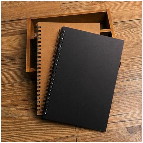 21*14CM New Concise Sketch Kraft Coil Notebook School Students Sketch Book Office Daily notebooks 830