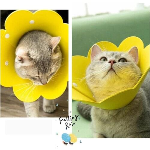 Pet Elizabeth Collar Cute Cats Dogs Protective Collars Wound Healing Protection Pet Anti-lick And Bite Neck Recovery Circle 1pc