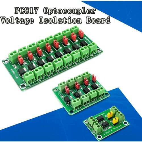 PC817 4 Channel Optocoupler Isolation Board Voltage Converter Adapter Module 3.6-30V Driver Photoelectric Isolated Module PC 817