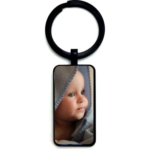 Personalizeds Photo Pendants Custom Rectangular Keychain Photo of Your Baby Child Mom Dad Grandparent Loved Gift Family Member
