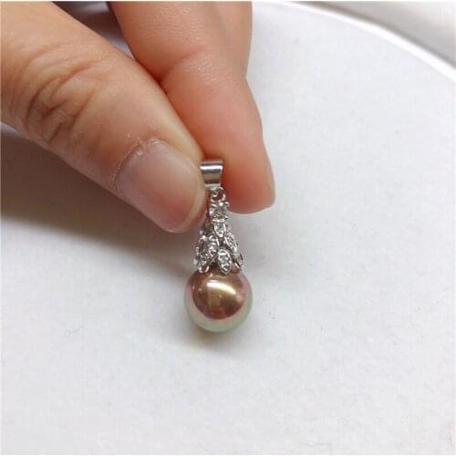 Silver Plated Pendant Mountings Base Mounts Findings Jewelry Settings Parts for Pearls Jade Beads Stones Crystal, 10pcs/lot