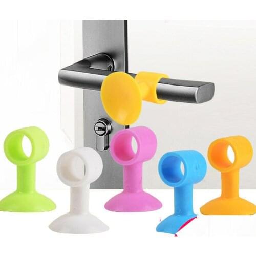 No Punch Door Silicone Toilet Door Handle Door Anti-collision Pad Toilet Suction Cup Room Bedroom Suction Machine