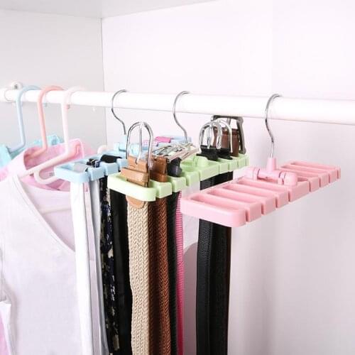 Belt Storage Rack Hanging Tie Shelf Silk Scarf Rack Wardrobe Rotating Organizer Rack Scarf Hanger Home Closet Storage Holder