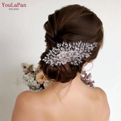 YouLaPan HP319 Wedding Flower Combs Bridal Hair Clips Hair Accessories Hair Jewelry Handmade Women Head Ornaments Headpieces