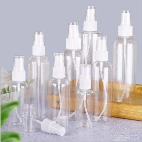 1Pcs 80/100/120ML Portable small Atomizer Mini Sample Transparent Plastic Empty Spray Bottle Refillable Bottles