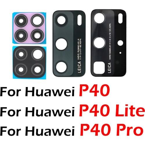 10Pcs/Lot,Rear Back Camera Glass Lens For Huawei P40 Lite P40 Pro Camera Glass With Glue Adhesive
