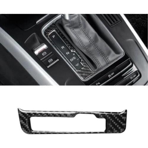 10pcs Carbon Fiber Gear Shift Panel Control Cover Decoration Sticker Kit for Audi A4 B8 A5 Q5 2009-2016 car styling accessories