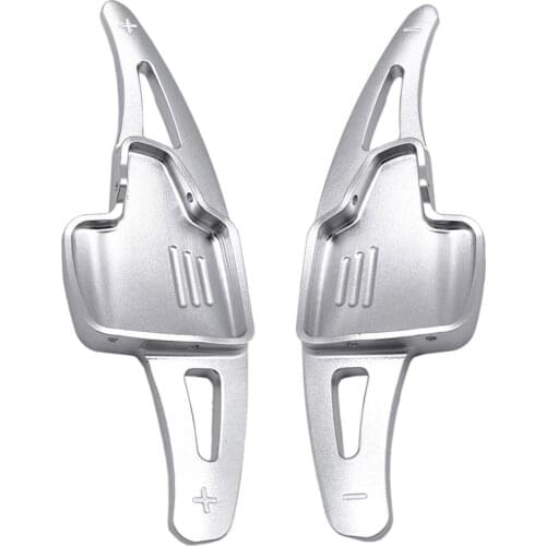 2Pcs Steering Wheel Shifter Extension fits Ford Focus 2015-2018 Silver