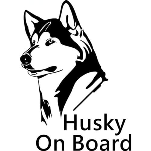20*15cm 1-3 pieces husky on board car sticker funny car stickers auto decals