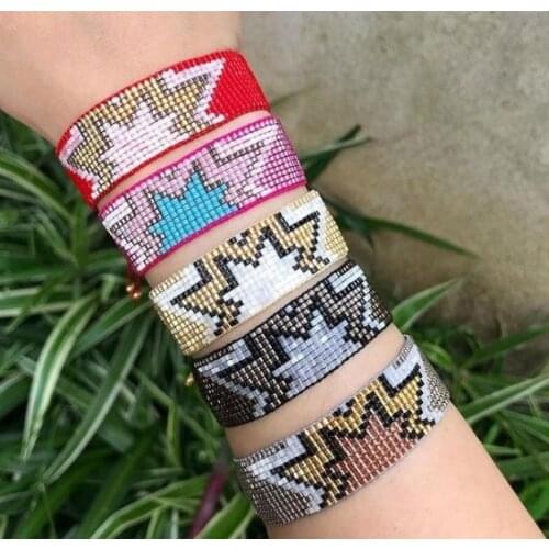 5pcs/set Miyuki Bracelets Turkish Eye Bracelet For Women Mexican Pulsera Femme Handmade Adjustable Jewellery