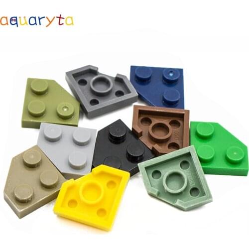 Aquaryta 50pcs Plate Wedge 2x2 Cut Corner Building Blocks Part Compatible 26601 DIY Creative Educational Toy for Teen and Adult