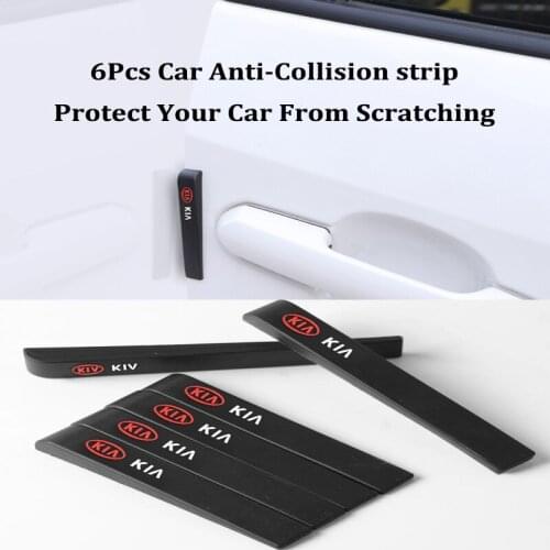 6Pcs Car Anti Collision Bumper Strip Sticker Auto Body Protection Decal Exterior For KIA Rio K5 Sportage Ceed Sorento Picanto