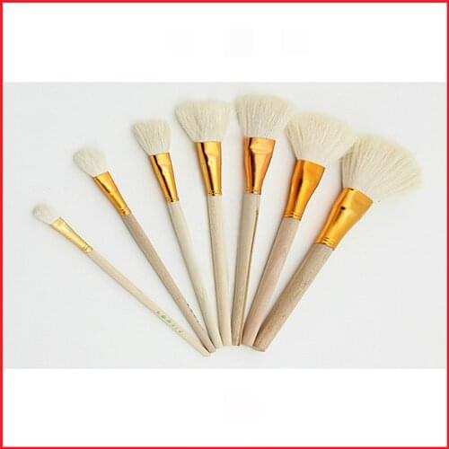 7pcs / set moisturizing pen duster ceramic paint brush ceramic tool homemade wool brush ceramic moisturizing pen pottery tools
