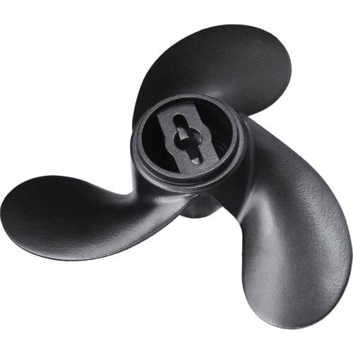 Aluminum Alloy 7.4x5.7 Marine Propeller 2.2-3.3HP R Rotating Black 309-64107-0 For Transmission 2002 For Earlier NS2.5A