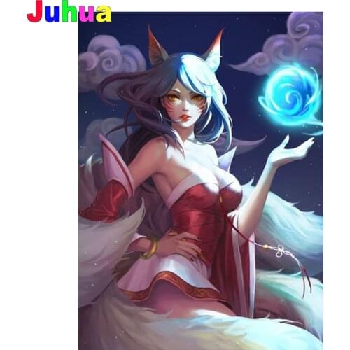 Anime fox woman Full Drill 5D DIY Diamond Painting cartoon Princess fairy Diamond Embroidery mosaic diamond Stitch home Decor