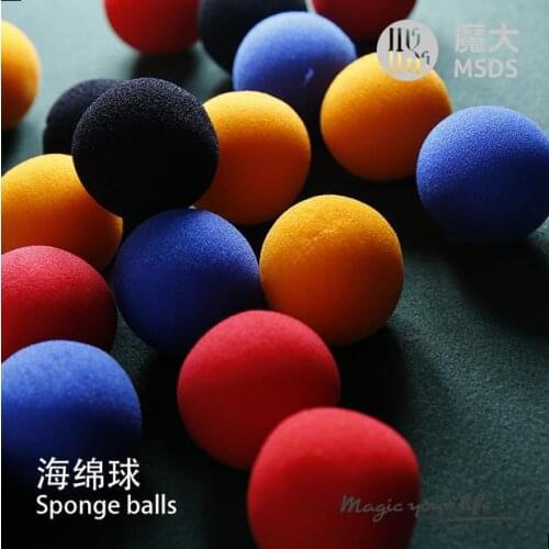 Free shipping! Super sponge ball (4.5cm) 7 color for choose (50pcs/lot),Magic Tricks,Magic Props,Close up ,Illusions,Accessories