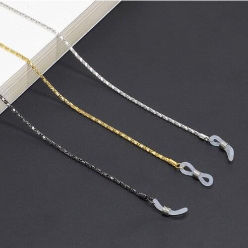 Trendy Sunglasses Glasses Chains 2021 Metal Non-Slip Glasses Chain Rope Ear Hook Lanyard Glasses Decorative Rope Chain Accessory