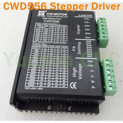 CWD556 2Phase Digital Stepper Motor Drive 20-50VDC 0.1A to 5.6A Compatible with Leadshine DM556 for NEMA23 NEMA34 stepper motor