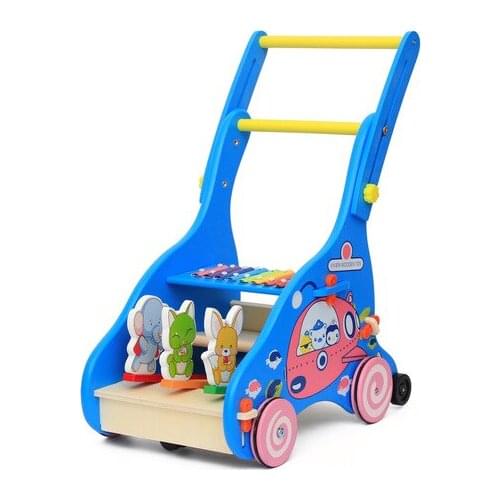 Baby Walker infant walker baby step infant car walker baby walking kids walker kids Toys adjustable handle montessori toys wood