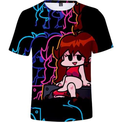 Male/female children Game Short Sleeve Fashion Summer Casual Streetwear Anime Kids Clothes Boy Girl Friday Night Funkin T-shirts