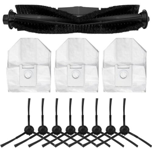 Main Brush Dust Bag Recyclable Mops Cloths Side Brush Parts Accessories for ROIDMI EVE Plus Robot Cleaner Sweeper