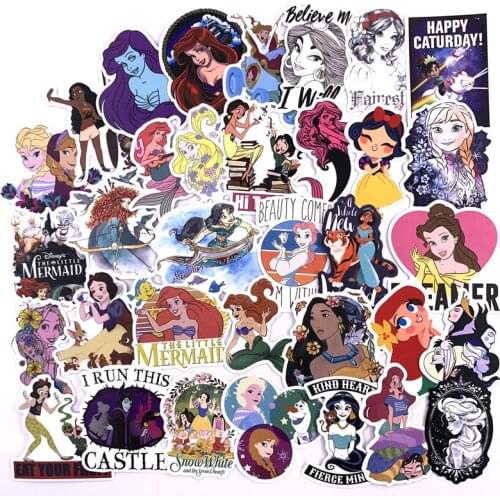 100pcs princess Disney stickers do not repeat car motorcycle pull bar box cartoon graffiti stickers waterproof