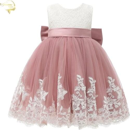 2020 Summer New Arrival Sleeveless Lace Girl Birthday Party Dress Kid Evening Gowns Flower Girl Dresses For Weddings Age 2 4 6 8