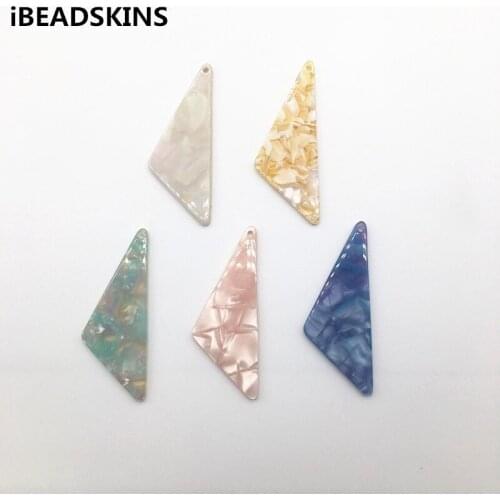 New arrival! 55x21mm 50pcs/lot acetic acid triangle-shape charms for earrings accessories/Earring parts Jewelry Findings making