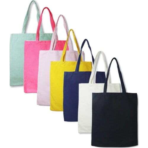 16oz Plain Nature Cotton Canvas Tote 12oz Cotton Shopping Bag Reusable Cotton Shopper Shoulder Bag
