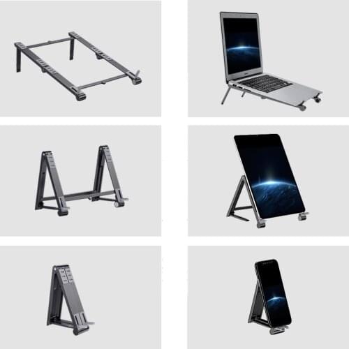 Adjustable Tablet Stands Aluminum Alloy Foldable Portable Supermini Laptop Stand Holder For Laptop ipad Mobile Phone