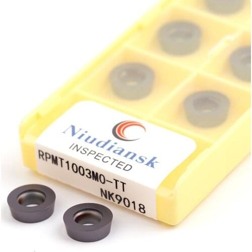 RPMT1003MO-TT NK9018 CNC Lathe Round Milling Machining Stainless Steel Blade Tools Carbide Inserts High-strength Wear-resistant