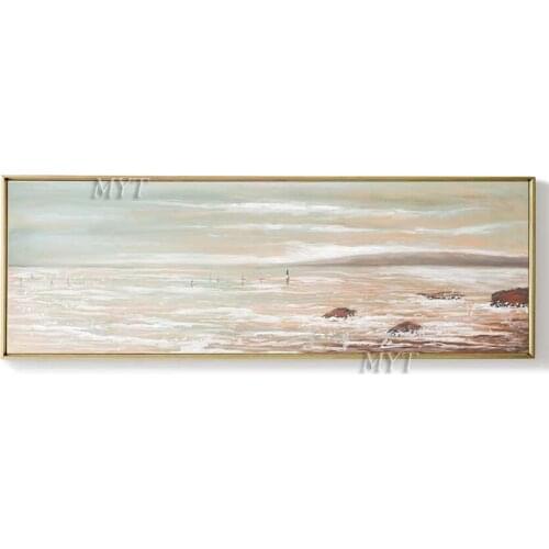 Seaview Oil Paintings Sea And Rock 100% Handpainted Modern High Quality Abstract Decoration On Canvas Wall Art Home Unframed