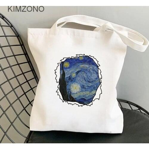 Van Gogh shopping bag shopper bolsas de tela bolsa handbag bag foldable string custom