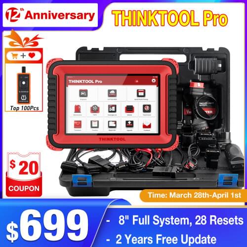 Thinkcar Thinktool Pro OBD2/EOBD 8 Inch Diagnostic Tool 2 Years free Update 28+ Special Reset X431 Auto Scanner