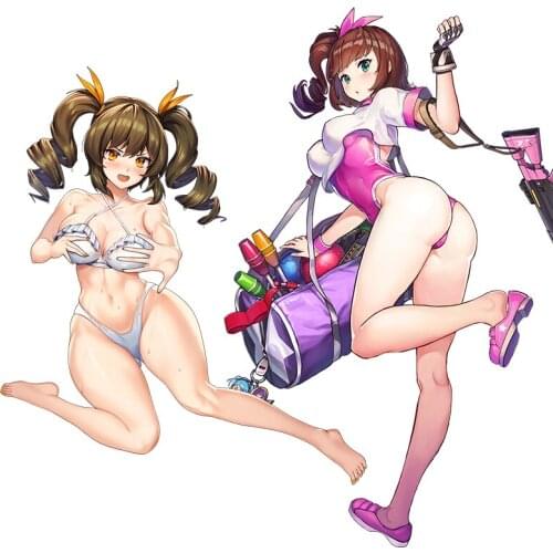 Three Ratels CA36 cute girl Last Origin sticker For car bike motorcycle laptop motorcycle helmet wall sticker decals