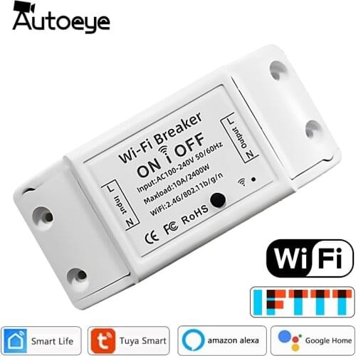 Tuya Smart Life App WiFi DIY Switch Breaker Domotic LED Light Controller Module Remote Control Work with Alexa and Google Home