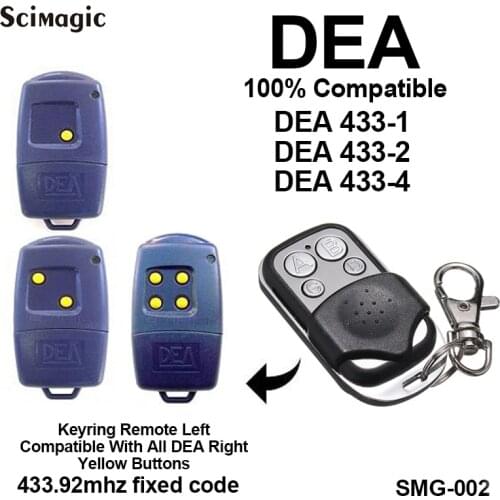 DEA 433-1 433-2 433-4 punto-2 punto-4 GT2M GENIE MIO TD2 garage control 433.92MHz fixed code door barrier opener