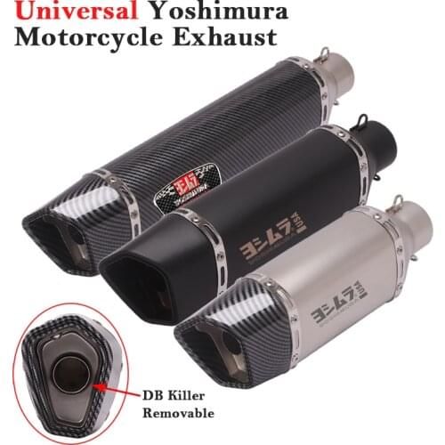 Inlet 51mm Universal Motorcycle Exhaust Muffler Pipe Yoshimura Escape Modified Muffler DB Killer For Nmax PCX 125 FZ8 Z900 tmax