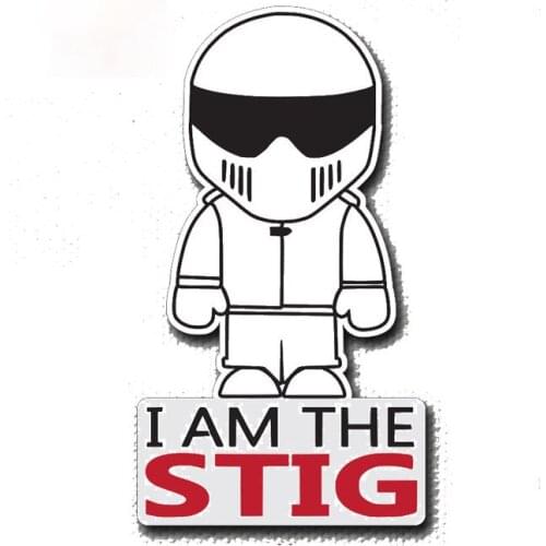 Personality I AM THE STIG Decal Vinyl Sticker TOP GEAR Funny Decals Car Sticker Motorcycle Decoration Graphic Apply To Car Door