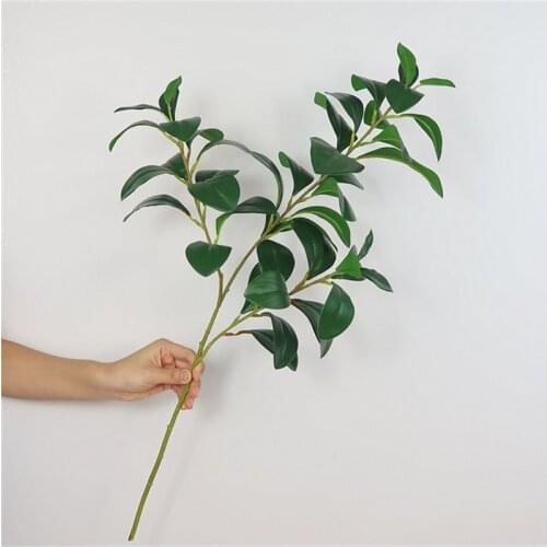 High quality Watercress leaf fake plants for flower arrangement home decor greens big tree branch Christmas decoration