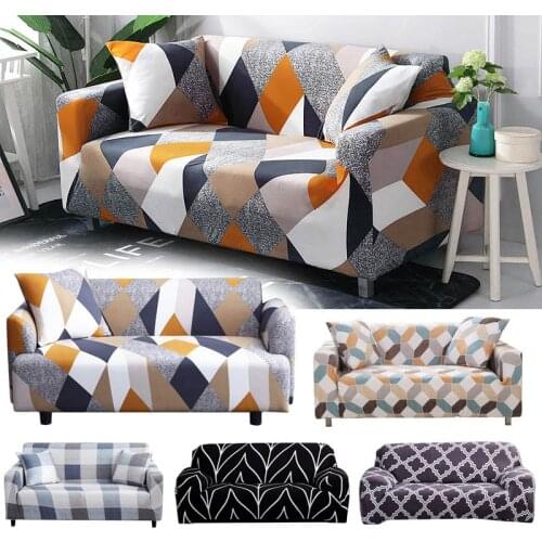 Hot sale living room geometric stretch sofa cover modern corner sofa protection sofa cover chair protection cover 1/2/3/4 seat