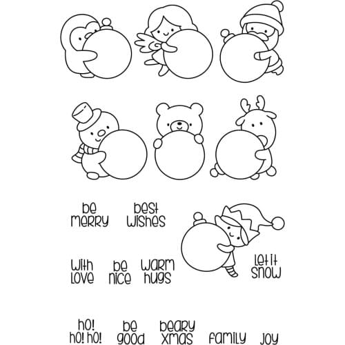 Winter Transparent Clear stamp and cutting dies Christmas DIY Silicone Seals Scrapbooking / Card Making/Photo Album Decoration