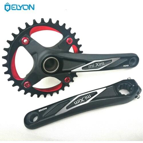 Bicycle Square Hole Sprocket 104BCD 170mm Crank 32T 34T 36T 38T Narrow Chainrings MTB Crankset Aluminum Alloy Bike Parts