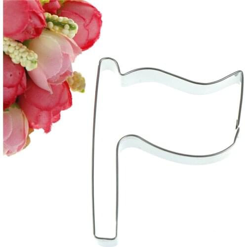 1pc Stainless Steel Flag Shape Cookie Cutter Pastry Fondant Cake Biscuit Mold Wedding Cake Decorating Tools 7*5.5cm New