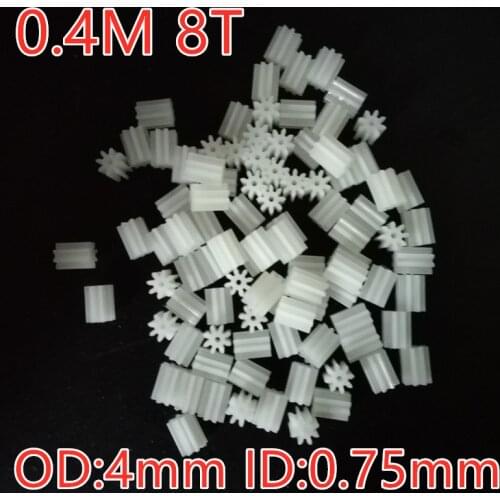 10-30pcs 8T 0.8A 0.4M Pinion Gears 8 Teeth Diameter 4mm Motor Main Shaft Gear Hollow Cup Gear Toy Accessories 80.8A MINI Gear