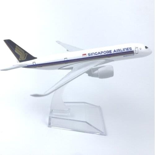 16Cm Singapore Airlines Airbus 350 Alloy Airplane Model Souvenir Car Decoration Office Home Decoration Collection Gift