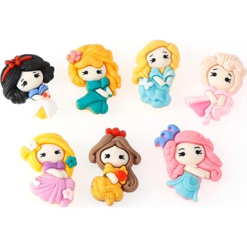 20pcs/lot Mix Kawaii Girl Resin Cabochons Accessories For Hair Clothing Shoes Planar Resin DIY Home Decoration