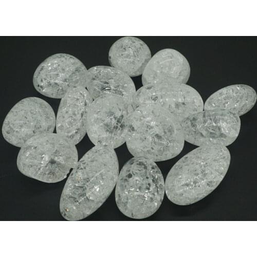 Natural Fire Clear Quartz Tumbled Stone Gemstone Rock Mineral Crystal Healing Chakra Meditation Feng Shui Decor Collection