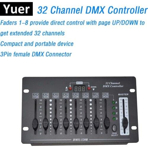 2020 New DMX Controller 32 Channel Simple DMX Controller Stage Lighting Control Dj DMX Console For LED Par Moving Spotlight